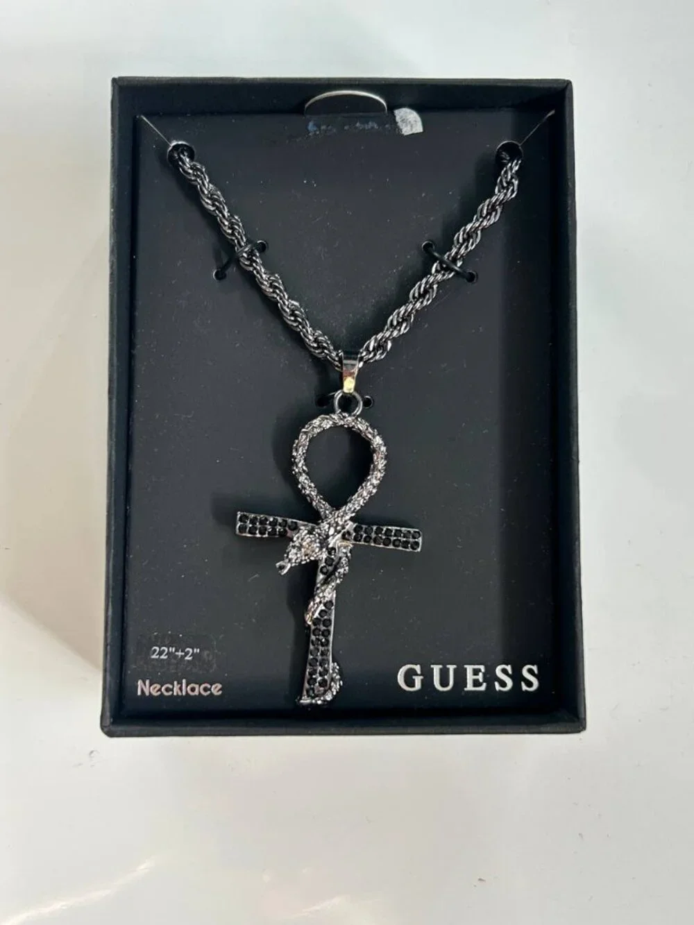 GUESS Los Angeles Ankh Cross Pendant Necklace